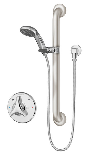 Symmons 9603-X-P-B-1.5 Origins Wall Mounted Slide Bar Handshower Unit with Handle - Chrome