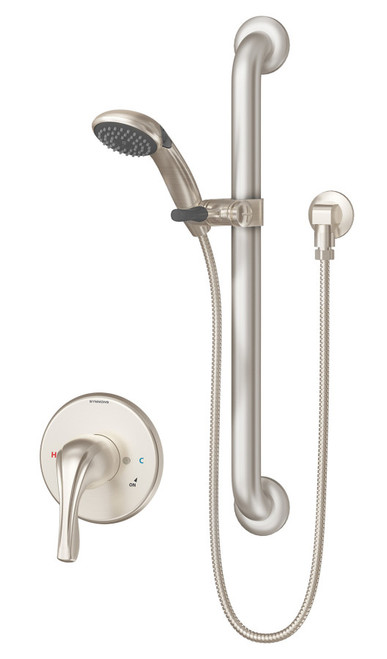 Symmons Origins Wall Mounted Slide Bar Hand Shower Trim with Handle - Satin Nickel - 9603-PLR-TRM-STN