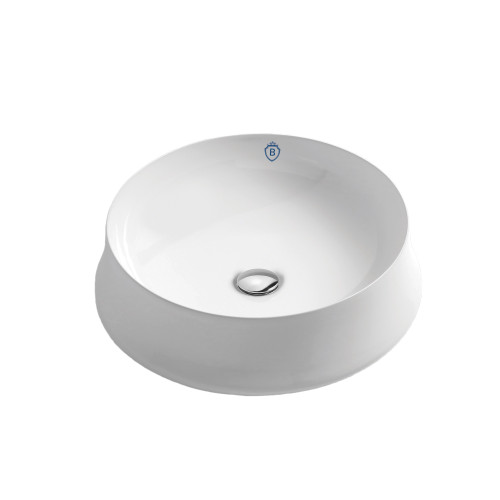Whitehaus Britannia Round Above Mount Sink - White - B-SH01