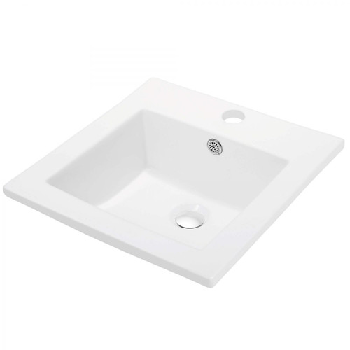 Blossom Ceramic C578:C600Sink 16" X 16" Top-Mount Square - White - C04 1818