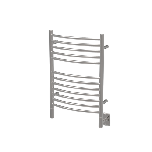 Amba Jeeves Model E Curved 24" Wide 12 Bar Hardwired Towel Warmer in Polished - ECP-24