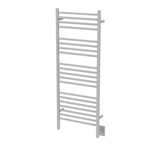 Amba Jeeves Model D Straight 16" Wide 20 Bar Hardwired Towel Warmer in White - DSW-16