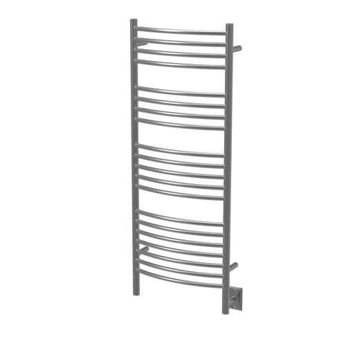 Amba Jeeves Model D Curved 16" Wide 20 Bar Hardwired Towel Warmer - Brushed Stainless - DCB-16