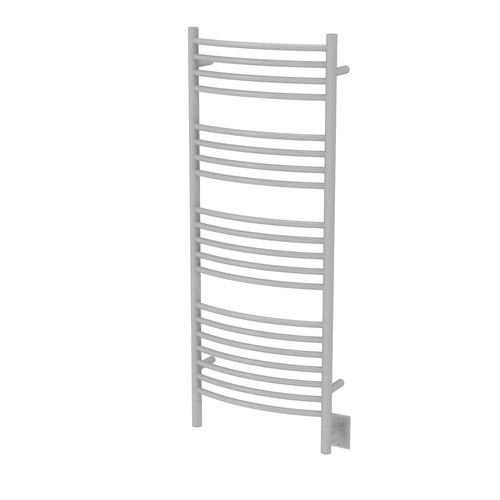 Amba Jeeves Model D Curved 16" Wide 20 Bar Hardwired Towel Warmer in White - DCW-16