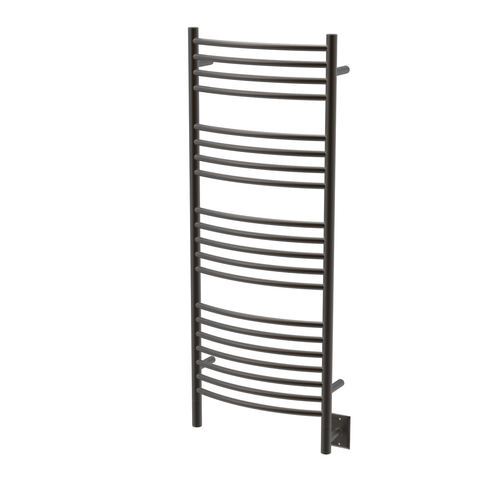 Amba Jeeves Model D Curved 24" Wide 20 Bar Hardwired Towel Warmer in Oil Rubbed Bronze - DCO-24