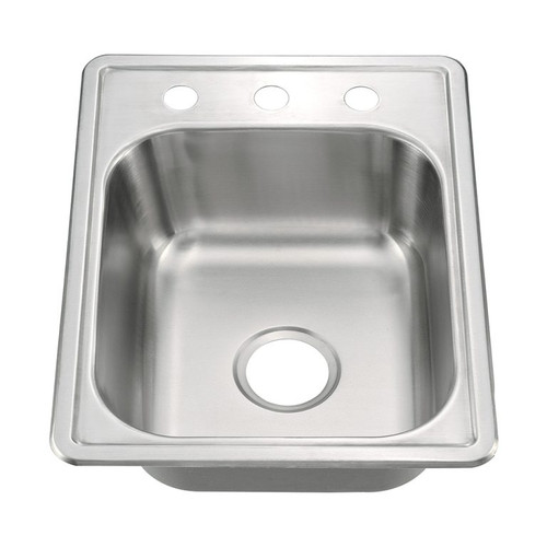 Oakland 17" X 22" Drop-In Top Mount Premium Stainless Steel Single Bowl Kitchen Sink - KST17228-3