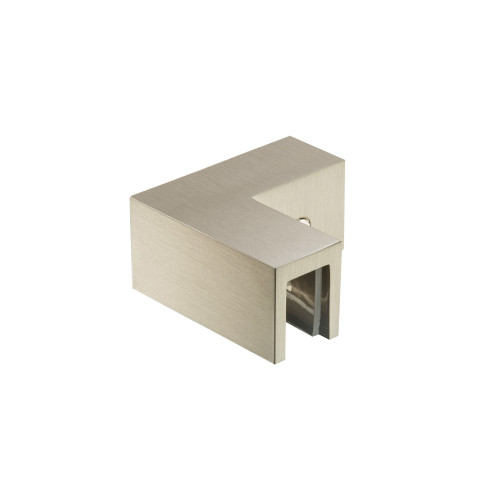 Flusso 90 Degree Glass to Glass Sleeve Over Clamp in Brushed Nickel PVD - 10.GGC.4016BN