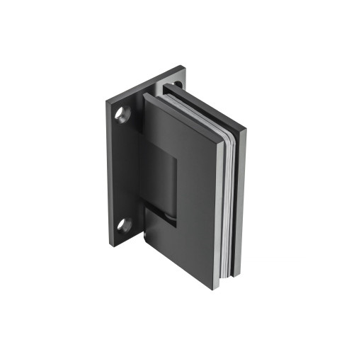 Flusso Wall To Glass Self Centering Shower Door Hinge in Matte Black - 10.WGH.5006MB