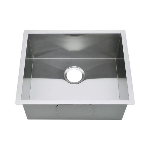 Oakland 22" x 18" x 7" 93 Degree Sharp Edge Handmade Undermount Single Bowl Stainless Steel Kitchen Sink - KSH22187R