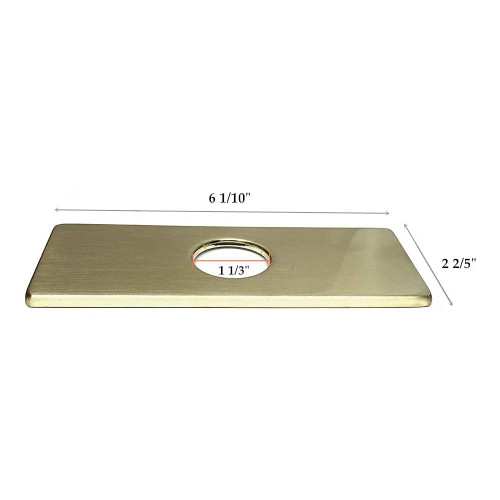 Oakland 4" Bathroom Faucet Deck Plate - Satin Gold - KBDP1112SG Oakland 4" Bathroom Faucet Deck Plate - Satin Gold - KBDP1112SG