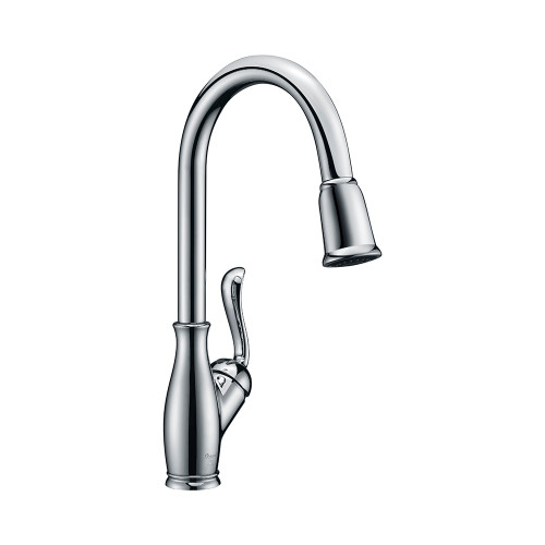 Oakland 16.5" High Single Handle Pull-Down Kitchen Faucet In Polished Chrome - KSK1114C