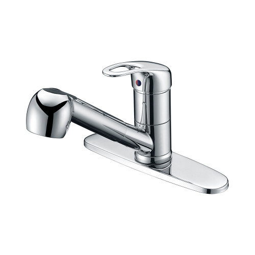 Oakland 8" High Single Handle Pull-Out Kitchen Faucet In Polished Chrome - KSK1113C