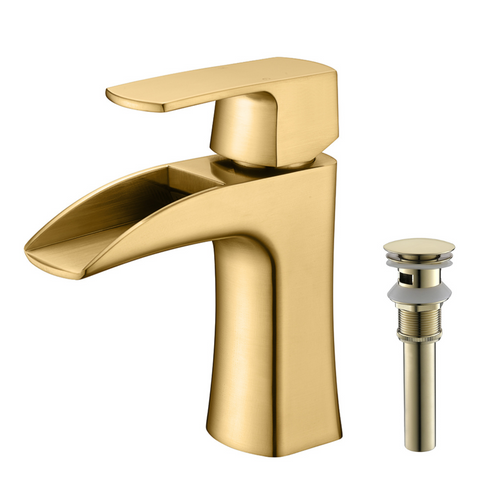 Oakland 7" High Single Handle Bathroom Sink Faucet with Pop Up Drain - Satin Gold - KSB1103SG Oakland 7" High Single Handle Bathroom Sink Faucet with Pop Up Drain - Satin Gold - KSB1103SG