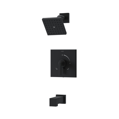 Symmons Duro Tub and Shower Faucet Trim with VersaFlex Integral Diverter - Matte Black - S3692MBTRM