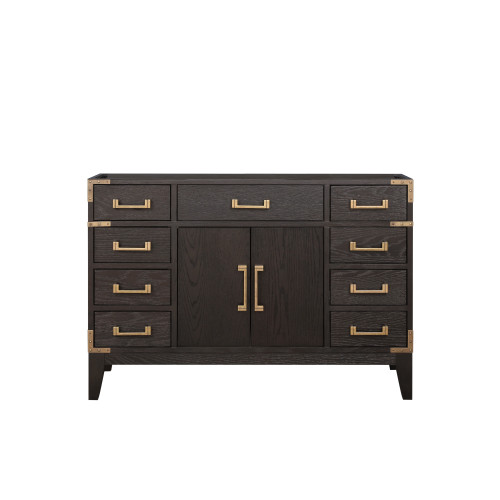 Lexora Laurel 48 inch W Brown Oak Vanity Cabinet - LVL48SK000