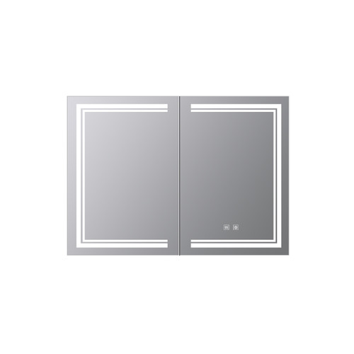 Lexora Mesa 40 inch W x 28 in H Surface-Mount LED Mirror Medicine Cabinet with Defogger - LLMCME4028