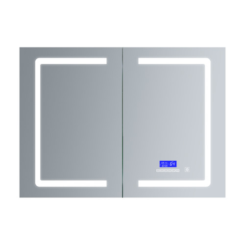 Lexora Lesina 40 in. W x 28 in. H Surface-Mount LED Mirror Medicine Cabinet with Defogger - LL4028LEDMC