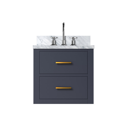 Lexora Castor 20 inch W x 18 in D Blue Single Bath Wall Hung Vanity Cabinet, Acrylic Top, and Faucet Set - LVC20SE501
