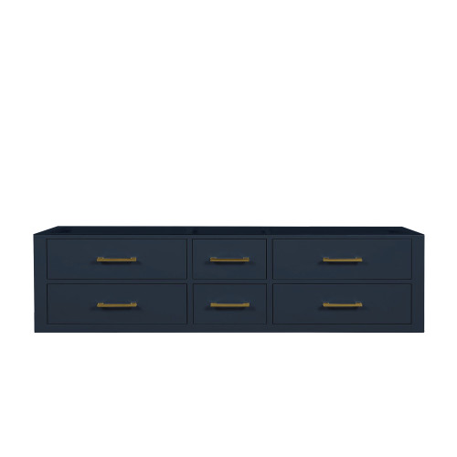 Lexora Castor 72 inch W Blue Double Sink Wall Hung Vanity Cabinet - LVC72DE000
