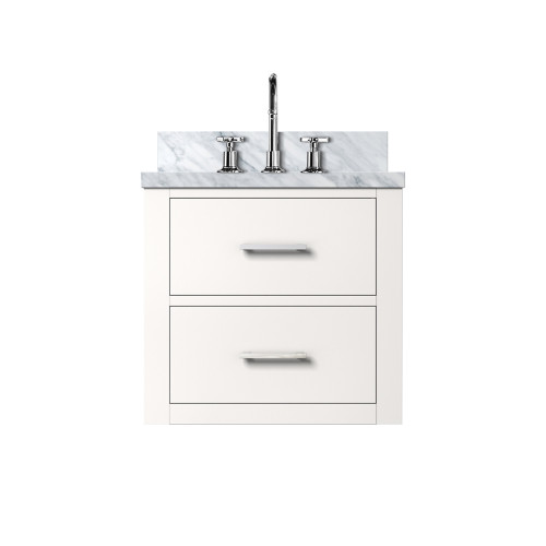 Lexora Castor 20 inch W x 18 in D White Single Bath Wall Hung Vanity Cabinet, Acrylic Top, and Faucet Set - LVC20SA501