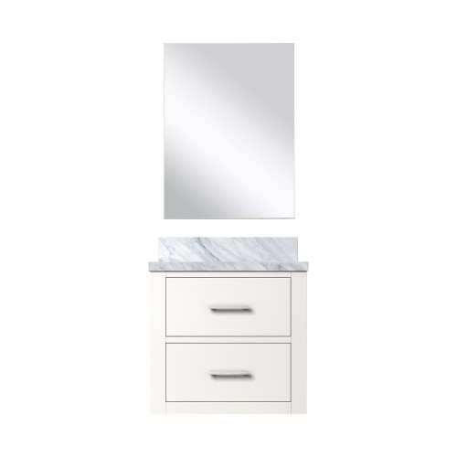 Lexora Castor 20 inch W x 18 in D White Single Bath Wall Hung Vanity Cabinet Acrylic Countertop and 18 in Mirror - LVC20SA510