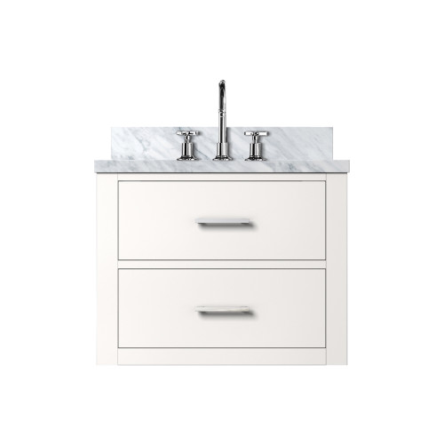 Lexora Castor 24 inch W x 18 in D White Single Bath Wall Hung Vanity Cabinet, Acrylic Top, and Faucet Set - LVC24SA501