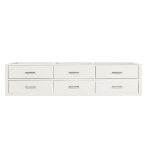 Lexora Castor 80 inch W White Double Sink Wall Hung Vanity Cabinet - LVC80DA000