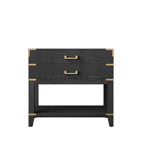 Lexora Norwalk 36 inch W Black Oak Vanity Cabinet - LVN36SJ000