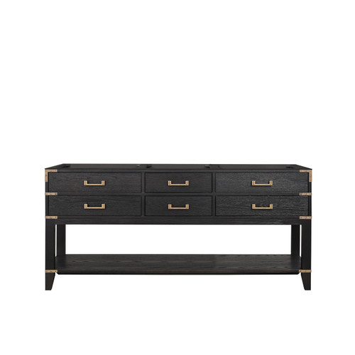 Lexora Norwalk 72 inch W Black Oak Double Sink Vanity Cabinet - LVN72DJ000