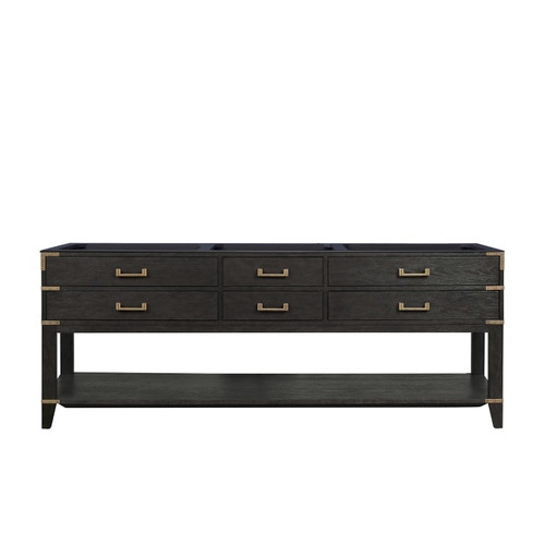 Lexora Norwalk 84 inch W Black Oak Double Sink Vanity Cabinet - LVN84DJ000