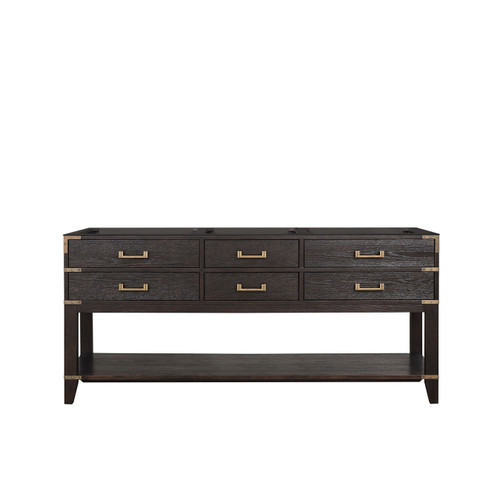 Lexora Norwalk 72 inch W Brown Oak Double Sink Vanity Cabinet - LVN72DK000