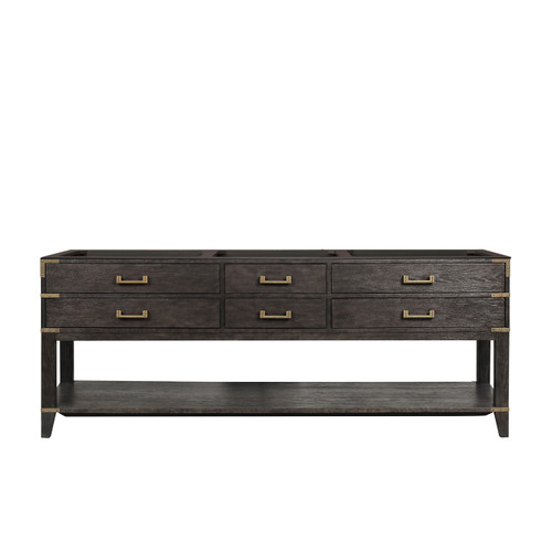 Lexora Norwalk 84 inch W Brown Oak Double Sink Vanity Cabinet - LVN84DK000