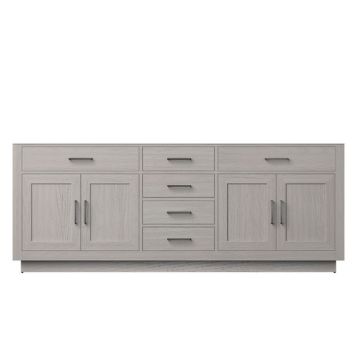 Lexora Abbey 84 inch W White Oak Double Sink Vanity Cabinet - LVA84DM000