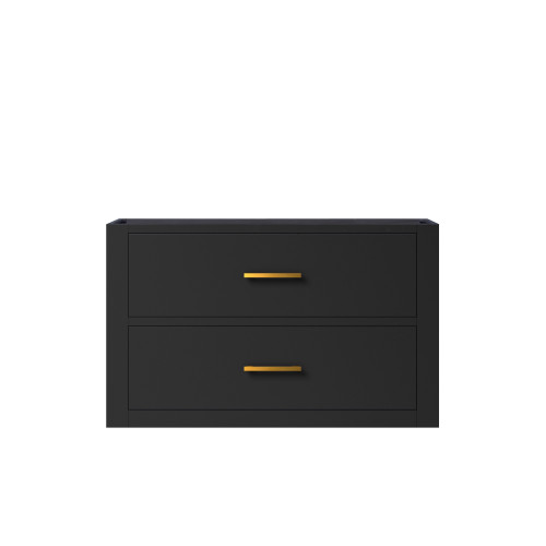 Lexora Castor 30 inch W Black Single Bath Wall Hung Vanity Cabinet - LVC30SL000