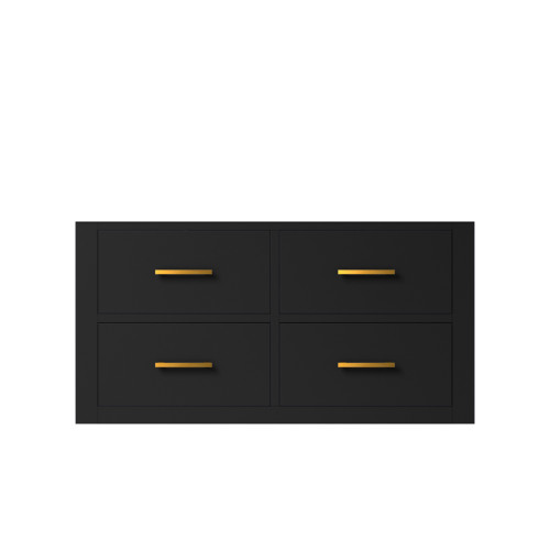Lexora Castor 36 inch W Black Single Bath Wall Hung Vanity Cabinet - LVC36SL000