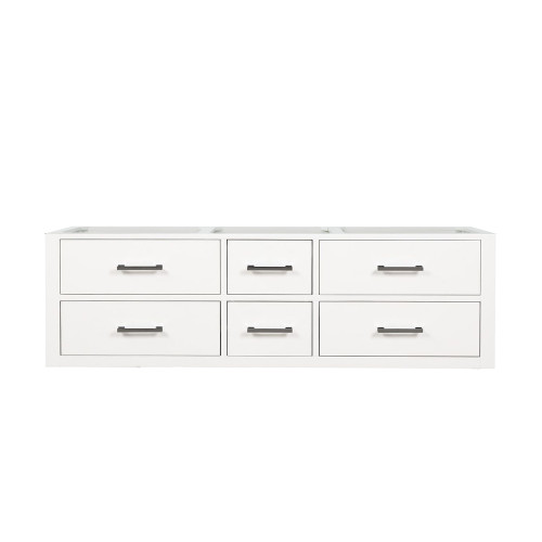 Lexora Castor 60 inch W White Double Sink Wall Hung Vanity Cabinet - LVC60DA000