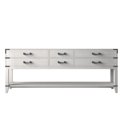 Lexora Norwalk 84 inch W White Oak Double Sink Vanity Cabinet - LVN84DM000