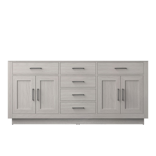 Lexora Abbey 72 inch W White Oak Double Sink Vanity Cabinet - LVA72DM000