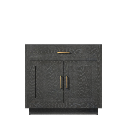 Lexora Abbey 36 inch W Black Oak Vanity Cabinet - LVA36SJ000