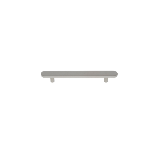 JVJ Plateau Collection Satin Nickel Finish 96 mm Flat Oval Pull, Composition Solid Brass - 63446