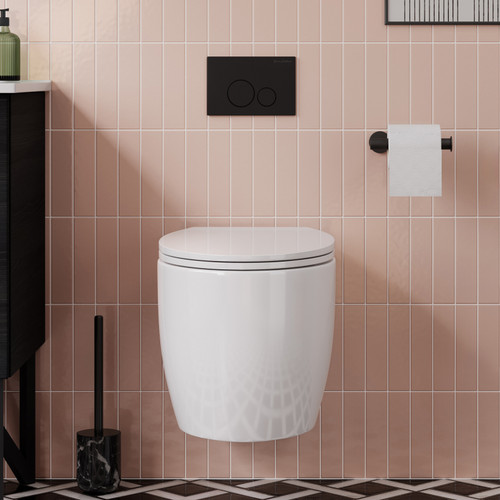 Swiss Madison SM-WCM001MB Wall Mount Dual Flush Metal Actuator plate - Matte Black