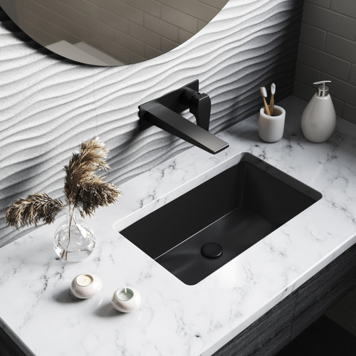 Swiss Madison SM-UM625MB Voltaire 21" Rectangle Undermount Bathroom Sink in Matte Black