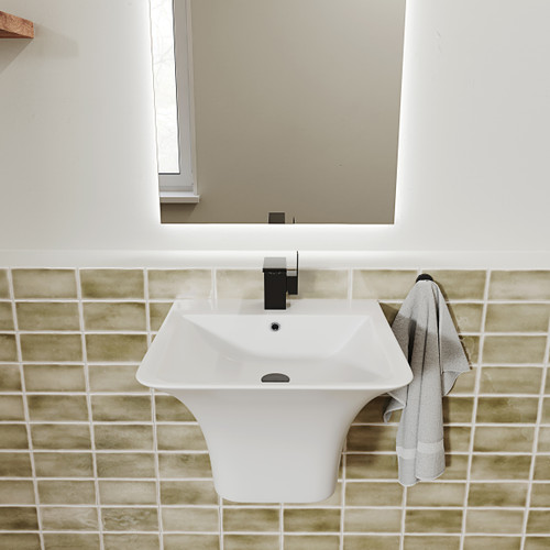 Swiss Madison SM-WS330 Carre 21" Wall-Mount Bathroom Sink