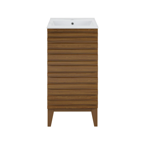 Swiss Madison SM-BV560WN Cascade 18" Bathroom Vanity - Brown Oak With Sink