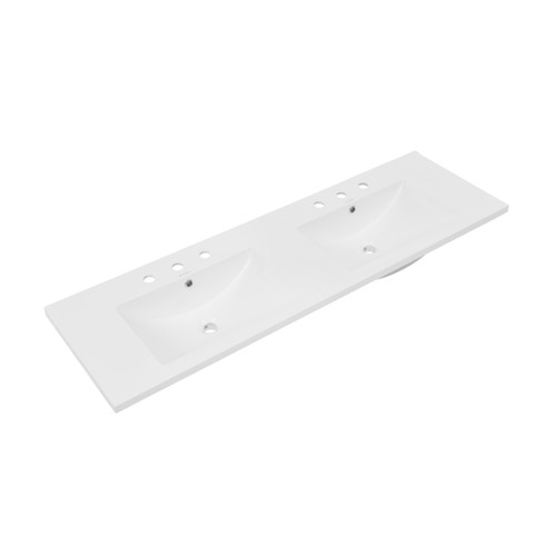 Swiss Madison SM-VT360-3 60 inch Vanity Top Bathroom Sink with 3 Holes
