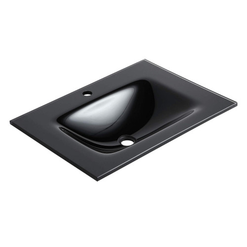 Fine Fixtures Black 24" x 19" Serenity Vanity Sink With Integrated Countertop - VG2418BL