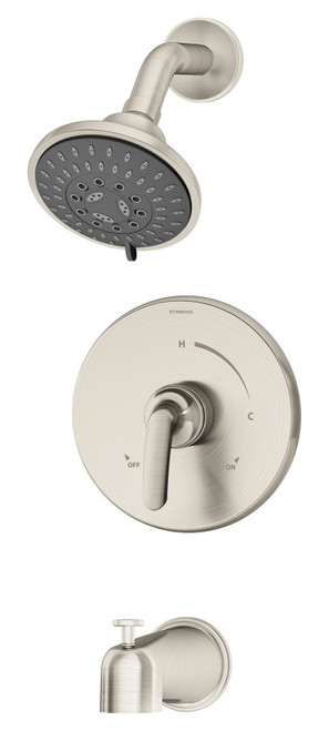 Symmons Elm Tub And Shower Faucet Trim, Satin Nickel - 5502-STN-TRM
