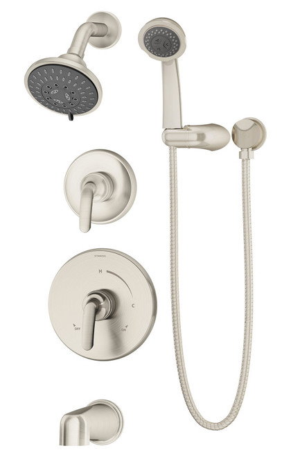 Symmons Elm Tub And Shower Faucet Trim with Handshower, Satin Nickel - 5506-STN-TRM