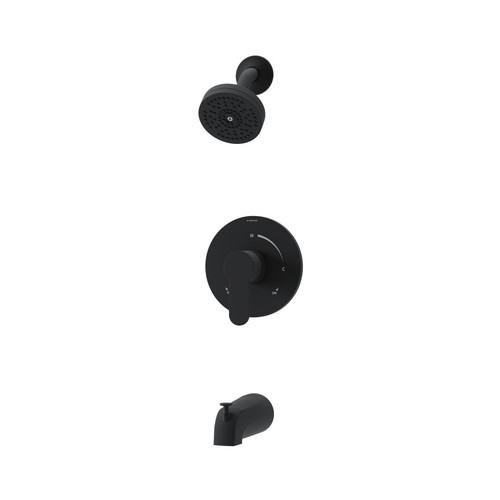 Symmons Identity Hydromersion Tub And Shower Faucet Trim, Matte Black - 6792MB15TRM