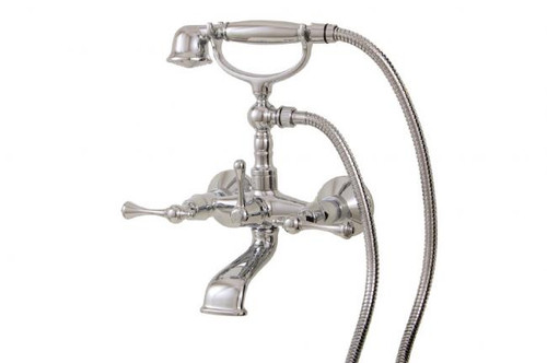 Aquabrass 7304BN Regency Wall Mount Cradle Tub Filler Faucet with Handshower - Brushed Nickel